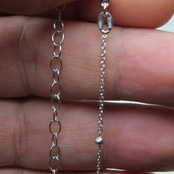 *925 Sterling Silver Charm Necklace - Picture 4 of 4
